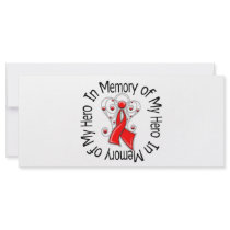 In Memory of My Hero Blood Cancer Angel Wings rack cards by giftsforawareness In Memory of My Hero Blood Cancer Angel Wings rack cards