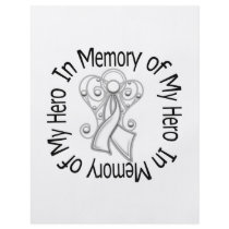 In Memory of My Hero Bone Cancer Angel Wings Personalized Flyer