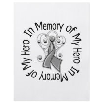 In Memory of My Hero Brain Cancer Angel Wings Personalized Flyer