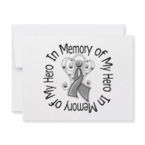 In Memory of My Hero Brain Cancer Angel Wings invitations