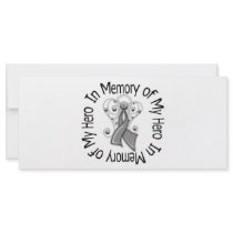 In Memory of My Hero Brain Cancer Angel Wings rack cards by giftsforawareness In Memory of My Hero Brain Cancer Angel Wings rack cards