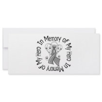 In Memory of My Hero Brain Tumor Angel Wings rack cards by giftsforawareness In Memory of My Hero Brain Tumor Angel Wings rack cards
