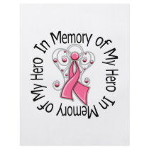 In Memory of My Hero Breast Cancer Angel Wings flyers by giftsforawareness In Memory of My Hero Breast Cancer Angel Wings flyers