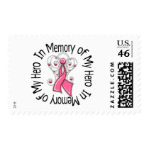 In Memory of My Hero Breast Cancer Angel Wings Postage Stamps