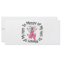 In Memory of My Hero Breast Cancer Angel Wings rack cards