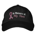 In Memory of My Hero - Breast Cancer Embroidered Baseball Cap