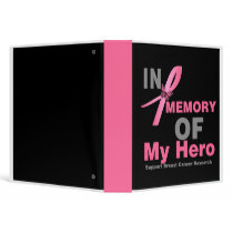 In Memory of My Hero Breast Cancer Tribute Album binders