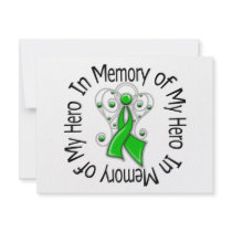 In Memory of My Hero Cerebral Palsy Angel Wings Custom Announcement
