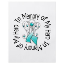 In Memory of My Hero Cervical Cancer Angel Wings Full Color Flyer