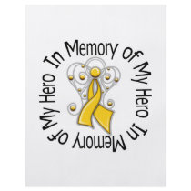 In Memory of My Hero Childhood Cancer Angel Wings Personalized Flyer