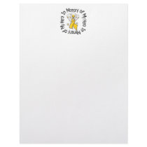 In Memory of My Hero Childhood Cancer Angel Wings letterhead