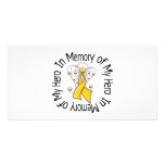 In Memory of My Hero Childhood Cancer Angel Wings Photo Cards