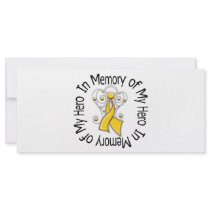 In Memory of My Hero Childhood Cancer Angel Wings rack cards
