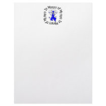 In Memory of My Hero Colon Cancer Angel Wings letterhead