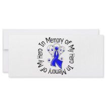 In Memory of My Hero Colon Cancer Angel Wings rack cards by giftsforawareness In Memory of My Hero Colon Cancer Angel Wings rack cards