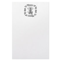 In Memory of My Hero Diabetes Angel Wings stationery