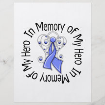 In Memory of My Hero Esophageal Cancer Angel Wings Custom Flyer