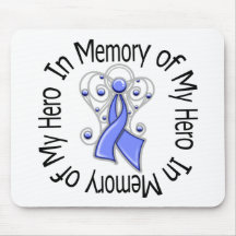 In Memory of My Hero Esophageal Cancer Angel Wings Mouse Pad