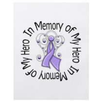 In Memory of My Hero General Cancer Angel Wings Custom Flyer