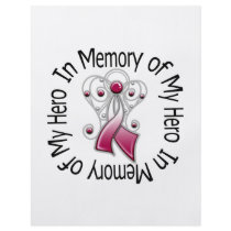 In Memory of My Hero Head Neck Cancer Angel Wings Full Color Flyer