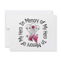 In Memory of My Hero Head Neck Cancer Angel Wings invitations by giftsforawareness In Memory of My Hero Head Neck Cancer Angel Wings invitations