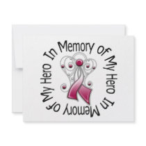 In Memory of My Hero Head Neck Cancer Angel Wings invitations by giftsforawareness In Memory of My Hero Head Neck Cancer Angel Wings invitations