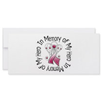 In Memory of My Hero Head Neck Cancer Angel Wings rack cards by giftsforawareness In Memory of My Hero Head Neck Cancer Angel Wings rack cards