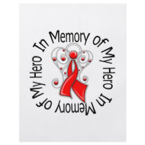 In Memory of My Hero Heart Disease Angel Wings Full Color Flyer