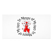 In Memory of My Hero Heart Disease Angel Wings photo cards