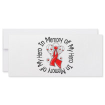 In Memory of My Hero Heart Disease Angel Wings rack cards