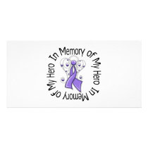 In Memory of My Hero Hodgkin's Lymphoma Angel Wing Photo Cards