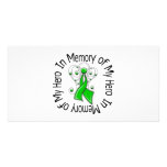 In Memory of My Hero Kidney Cancer Angel Wings Picture Card