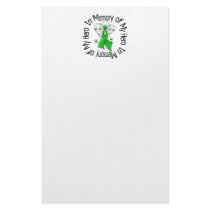 In Memory of My Hero Kidney Cancer Angel Wings Personalized Stationery
