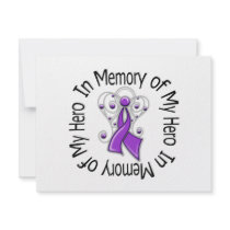 In Memory of My Hero Leiomyosarcoma Angel Wings invitations