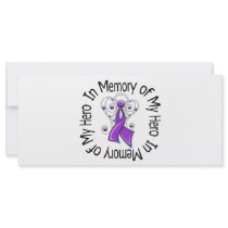 In Memory of My Hero Leiomyosarcoma Angel Wings rack cards by giftsforawareness In Memory of My Hero Leiomyosarcoma Angel Wings rack cards