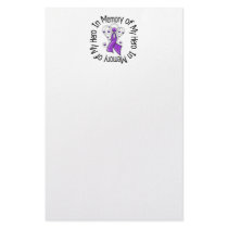 In Memory of My Hero Leiomyosarcoma Angel Wings stationery