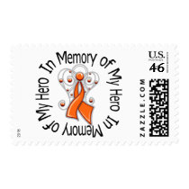 In Memory of My Hero Leukemia Angel Wings Stamp