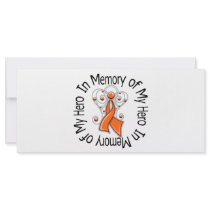 In Memory of My Hero Leukemia Angel Wings rack cards by giftsforawareness In Memory of My Hero Leukemia Angel Wings rack cards