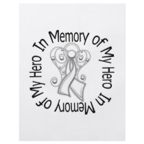 In Memory of My Hero Lung Cancer Angel Wings flyers by giftsforawareness In Memory of My Hero Lung Cancer Angel Wings flyers