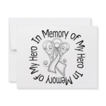 In Memory of My Hero Lung Cancer Angel Wings invitations by giftsforawareness In Memory of My Hero Lung Cancer Angel Wings invitations