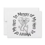 In Memory of My Hero Lung Cancer Angel Wings Custom Invitations