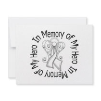 In Memory of My Hero Lung Cancer Angel Wings invitations by giftsforawareness In Memory of My Hero Lung Cancer Angel Wings invitations