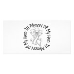 In Memory of My Hero Lung Cancer Angel Wings Photo Greeting Card