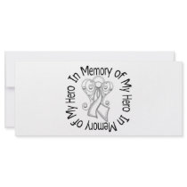 In Memory of My Hero Lung Cancer Angel Wings Customized Rack Card