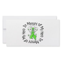 In Memory of My Hero Lymphoma Angel Wings photo cards
