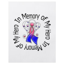 In Memory of My Hero Male Breast Cancer Angel Wing Flyers