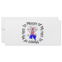 In Memory of My Hero Male Breast Cancer Angel Wing rack cards