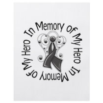 In Memory of My Hero Melanoma Angel Wings Custom Flyer