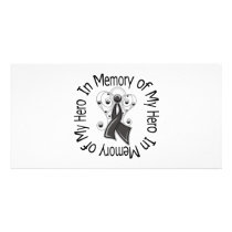 In Memory of My Hero Melanoma Angel Wings photo cards