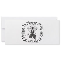 In Memory of My Hero Melanoma Angel Wings rack cards by giftsforawareness In Memory of My Hero Melanoma Angel Wings rack cards